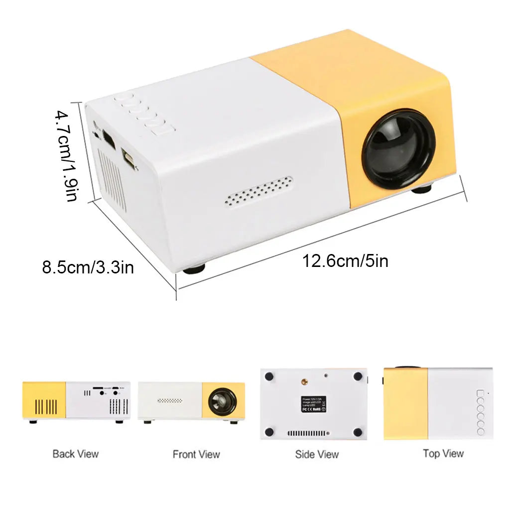 YG300 Portable Mini Projector – 1080P